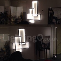 Modern Comtemporary Alumilium Painting Ceiling Light Flush Mount Wall Light with Remoter Dimmer for Living Room Bed Room