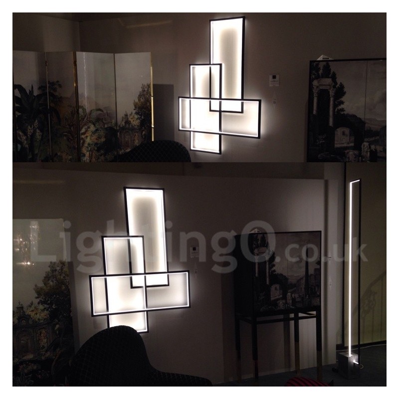 Modern Comtemporary Alumilium Painting Ceiling Light Flush Mount Wall Light with Remoter Dimmer for Living Room Bed Room