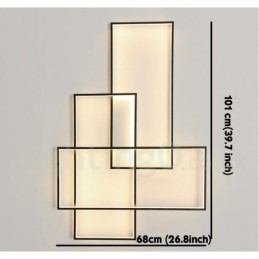 Modern Comtemporary Alumilium Painting Ceiling Light Flush Mount Wall Light with Remoter Dimmer for Living Room Bed Room