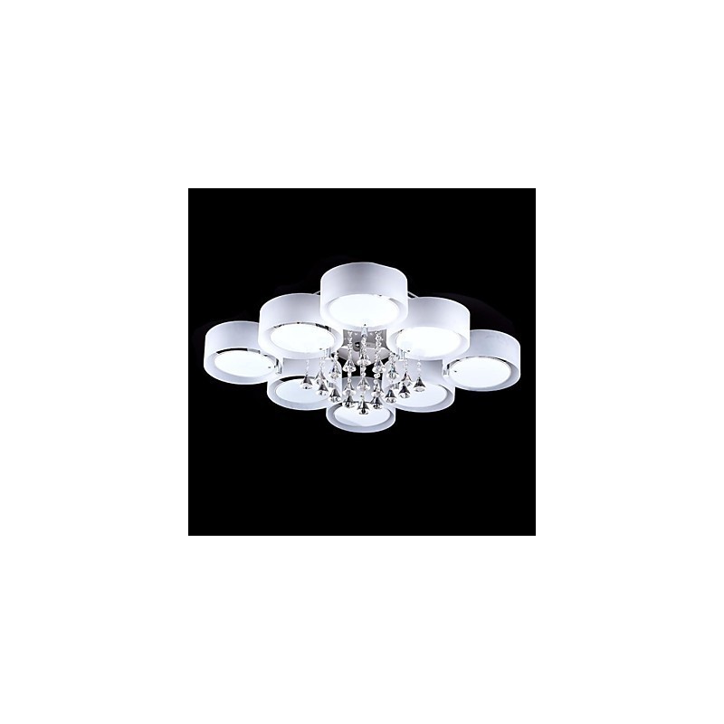 Modern Contemporary Chrome Metal Flush Mount