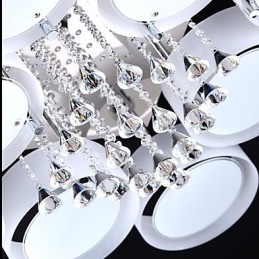 Modern Contemporary Chrome Metal Flush Mount