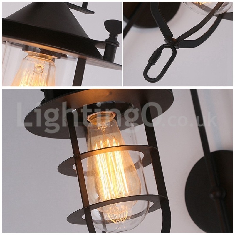 Retro Dock Wall Lamp Black Wharf Wall Lights Dock Sconce Restaurant Living Room Cafe Bar Clothing Store