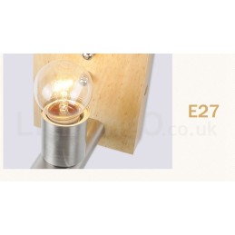 Modern Contemporary Wood Stainless Steel Wall Lights with Glass Shade for Aisle Bar Cafe Bedroom Study Loft Pulley Wall Lamp