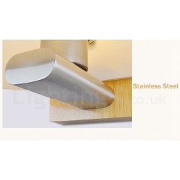 Modern Contemporary Wood Stainless Steel Wall Lights with Glass Shade for Aisle Bar Cafe Bedroom Study Loft Pulley Wall Lamp