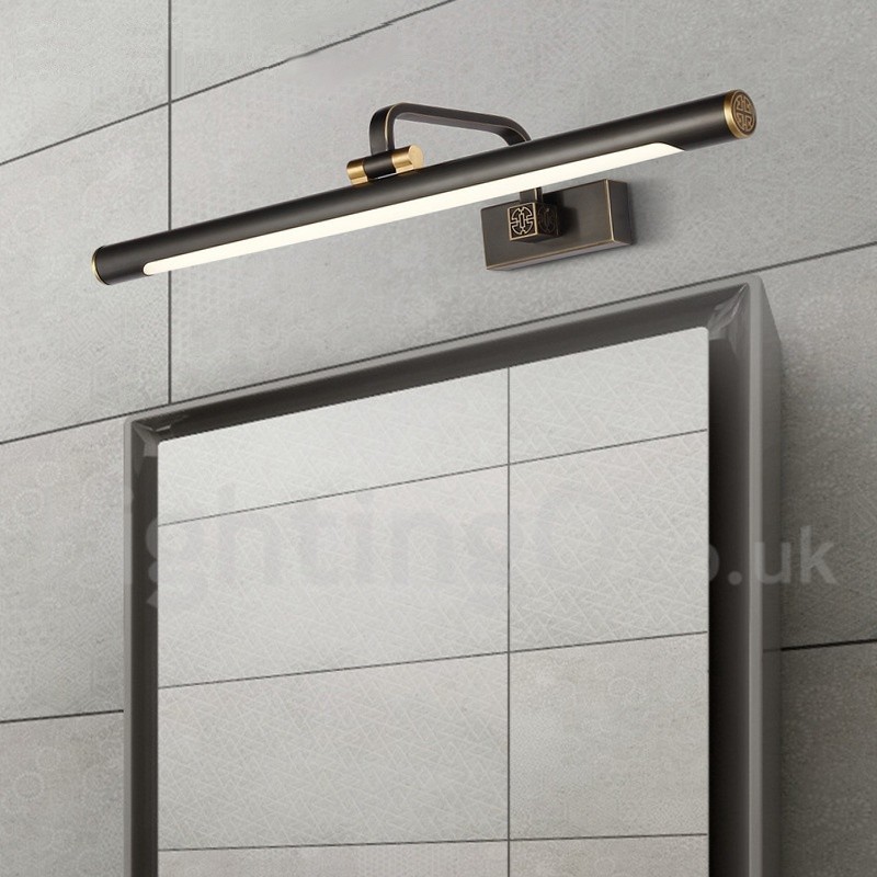 IPMirror Lamp Bathroom Lights Pure Brass Wall Lights with Acrylic Shade Make up Lighting