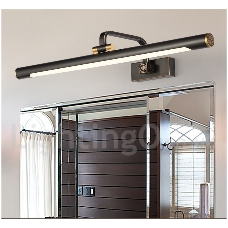 IPMirror Lamp Bathroom Lights Pure Brass Wall Lights with Acrylic Shade Make up Lighting