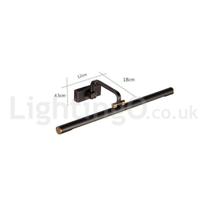IPMirror Lamp Bathroom Lights Pure Brass Wall Lights with Acrylic Shade Make up Lighting