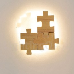 Wooden Wall Sconces with Acrylic Shade Modern Contemporary Wood Bamboo Wall Light
