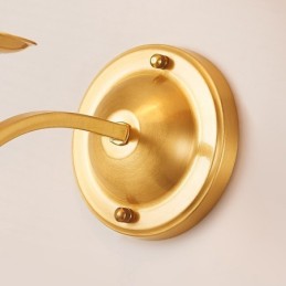 Pure Brass Luxurious Rustic Retro Vintage 1 Light Candle Wall Light with Fabric Shade Special for Hotel Bedroom Showroom Living Room Dinning Room