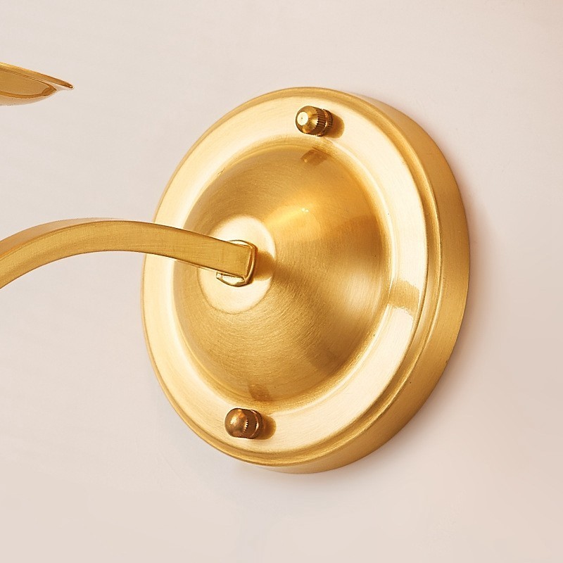 Pure Brass Luxurious Rustic Retro Vintage 1 Light Candle Wall Light with Fabric Shade Special for Hotel Bedroom Showroom Living Room Dinning Room