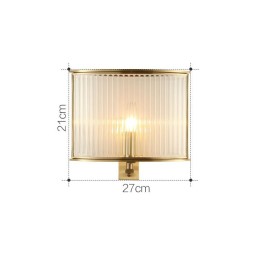 Pure Brass Luxurious Rustic Retro Vintage 1 Light Wall Light with Glass Shade