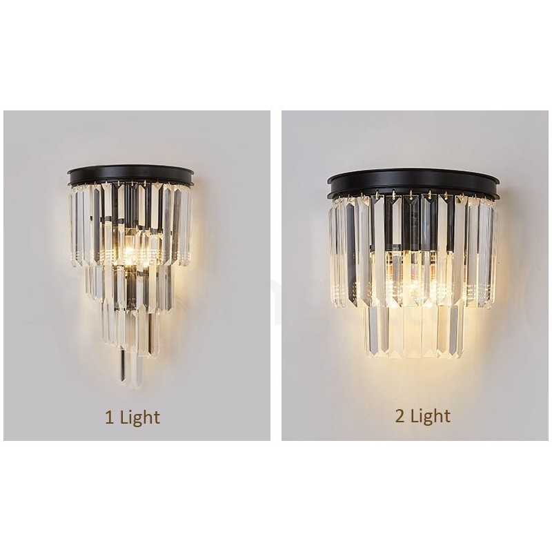 Modern Luxury K9 Crystal Wall Light with Crystal Shade