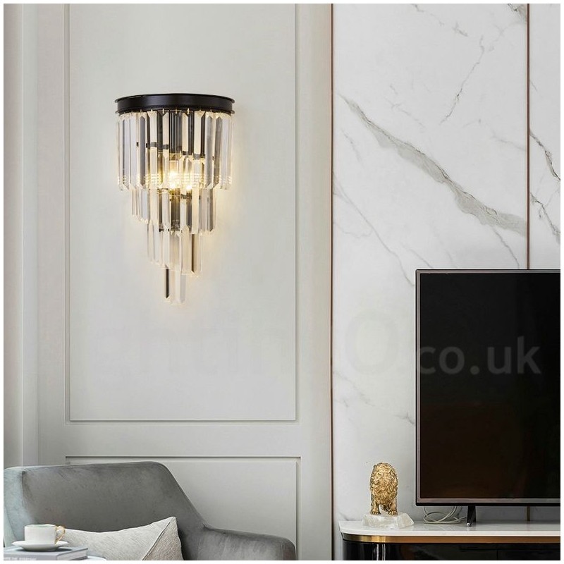 Modern Luxury K9 Crystal Wall Light with Crystal Shade