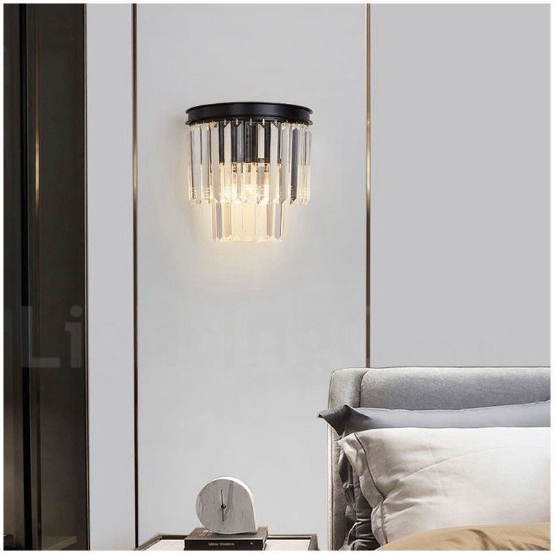 Modern Luxury K9 Crystal Wall Light with Crystal Shade