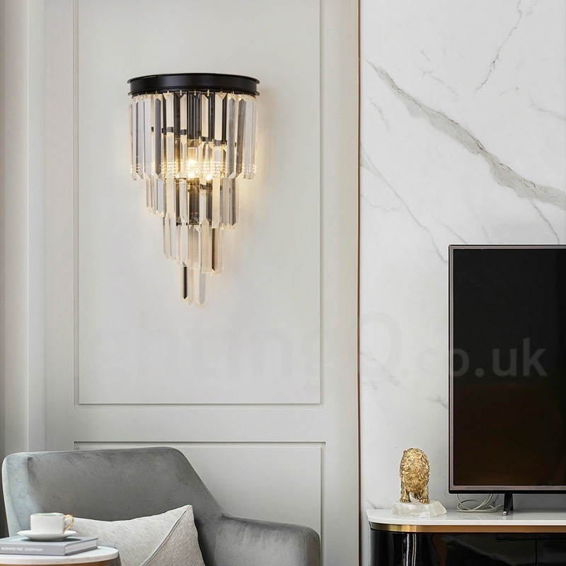 Modern Luxury K9 Crystal Wall Light with Crystal Shade