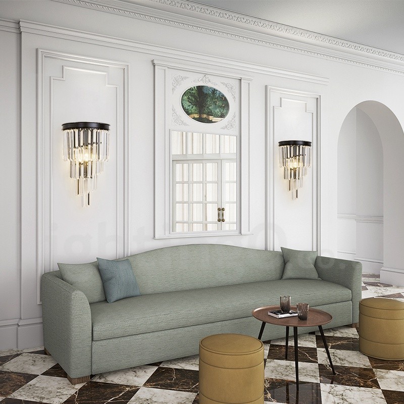 Modern Luxury K9 Crystal Wall Light with Crystal Shade