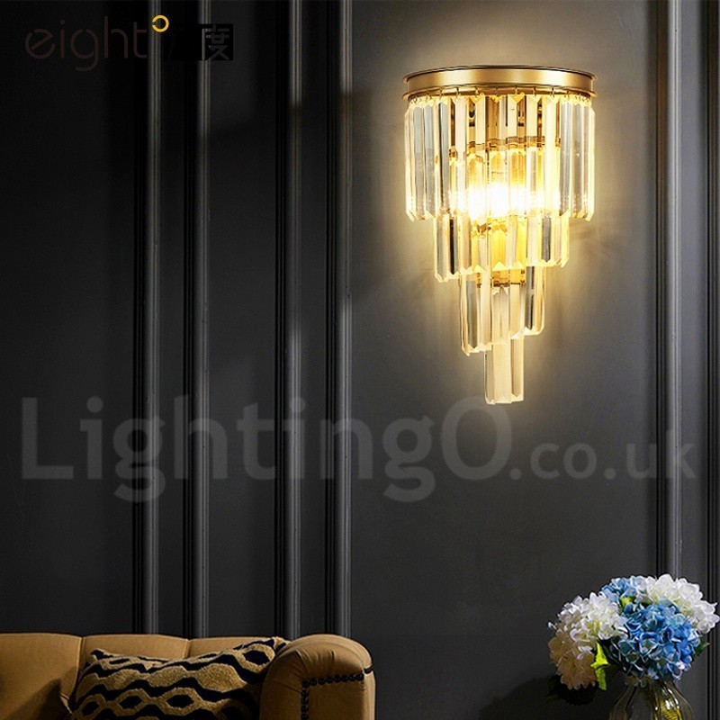 Modern Luxury K9 Crystal Wall Light with Crystal Shade