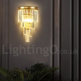 Modern Luxury K9 Crystal Wall Light with Crystal Shade