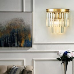 Modern Luxury K9 Crystal Wall Light with Crystal Shade