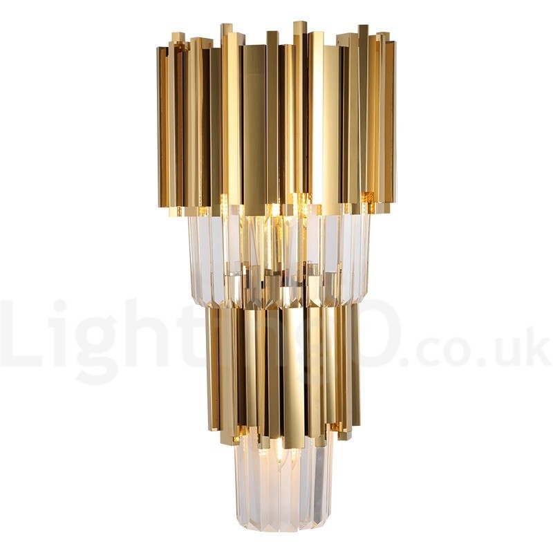 Modern Luxury K9 Crystal Wall Light with Crystal Shade