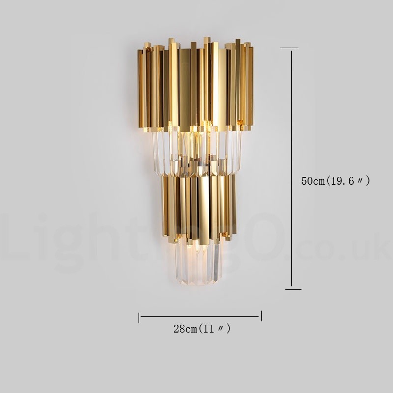 Modern Luxury K9 Crystal Wall Light with Crystal Shade
