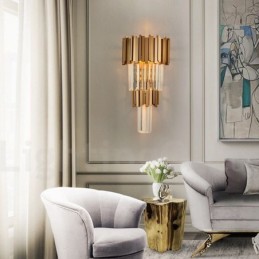 Modern Luxury K9 Crystal Wall Light with Crystal Shade
