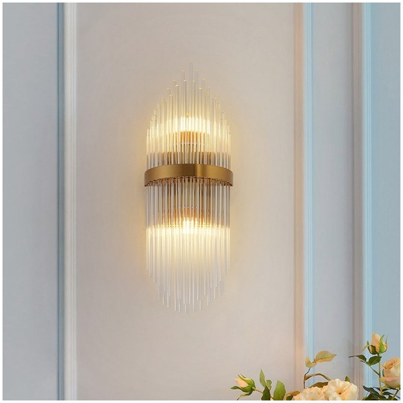 Modern Luxury K9 Crystal Wall Light with Crystal Shade