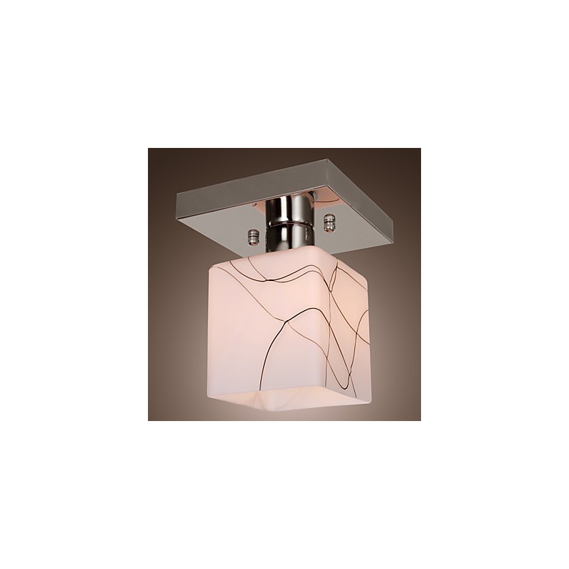 Modern Contemporary Mini Style Electroplated Metal Flush Mount