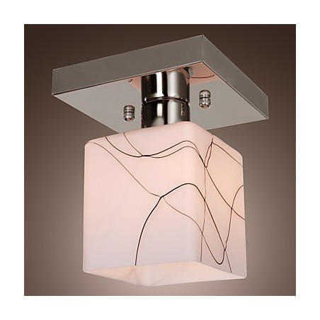 Modern Contemporary Mini Style Electroplated Metal Flush Mount