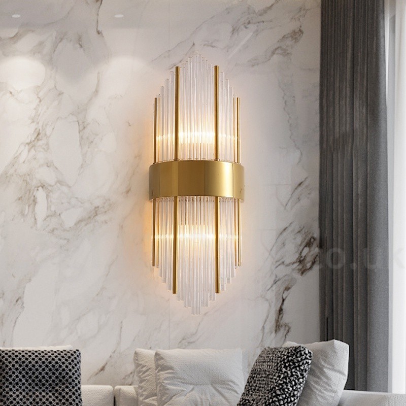 Modern Luxury K9 Crystal Wall Light with Crystal Shade