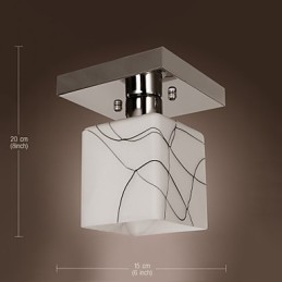 Modern Contemporary Mini Style Electroplated Metal Flush Mount