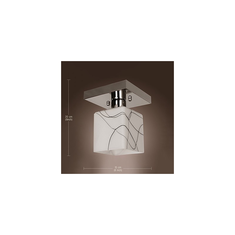Modern Contemporary Mini Style Electroplated Metal Flush Mount