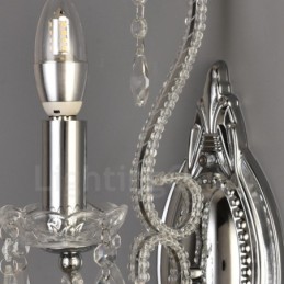 1 Light Gold Black American Style Crystal Wall Light for Living Room Dining Room Clothing Store Coffee Store Hotel