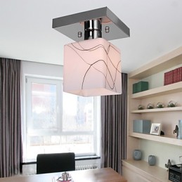 Modern Contemporary Mini Style Electroplated Metal Flush Mount