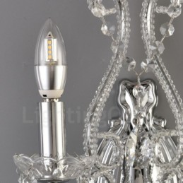 2 Light Gold Black American Style Crystal Wall Light for Living Room Dining Room Clothing Store Coffee Store Hotel