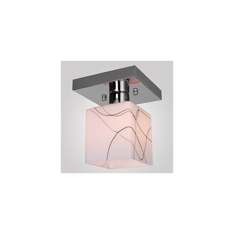 Modern Contemporary Mini Style Electroplated Metal Flush Mount