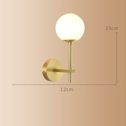 Modern Molecules Bean Wall Light with Ball Glass Shade