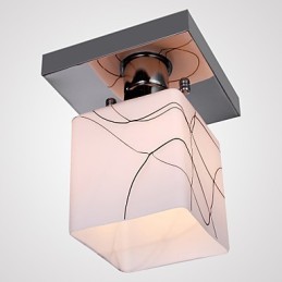 Modern Contemporary Mini Style Electroplated Metal Flush Mount