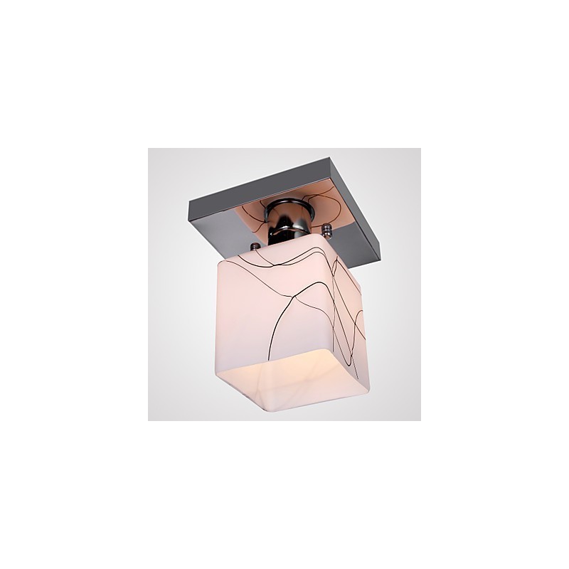 Modern Contemporary Mini Style Electroplated Metal Flush Mount