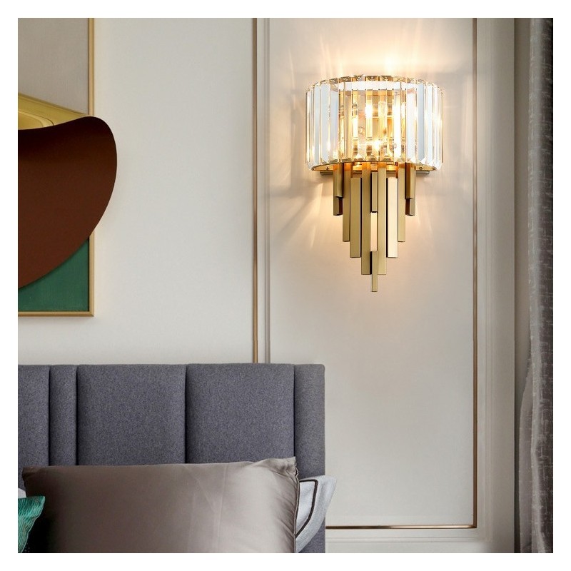 Postmodern Luxury Crystal Wall Light Living Room TV Background Wall Bedroom Bedside Wall Light