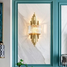 Postmodern Luxury Crystal Wall Light Living Room TV Background Wall Bedroom Bedside Wall Light