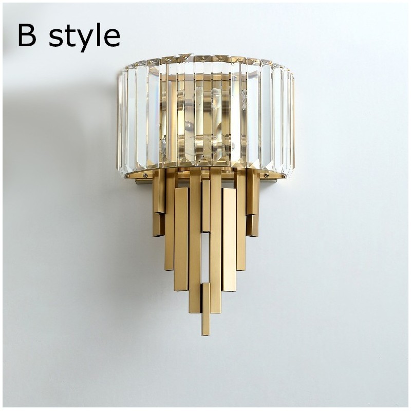 Postmodern Luxury Crystal Wall Light Living Room TV Background Wall Bedroom Bedside Wall Light