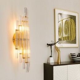 Hotel Light Luxury Crystal Wall Lamp Post modern Personality Living Room Aisle Entrance Backdrop Wall Lamp Bedroom Bedside Decorative Sconces