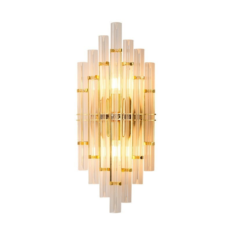 Hotel Light Luxury Crystal Wall Lamp Post modern Personality Living Room Aisle Entrance Backdrop Wall Lamp Bedroom Bedside Decorative Sconces