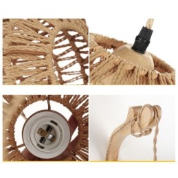 American Retro Wall Sconce 3M Hemp Rope Hanging Line Paper Rope Woven Lampshade