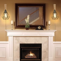 American Retro Wall Sconce 2.5M Hemp Rope Hanging Wire Black Iron Painted Lampshade