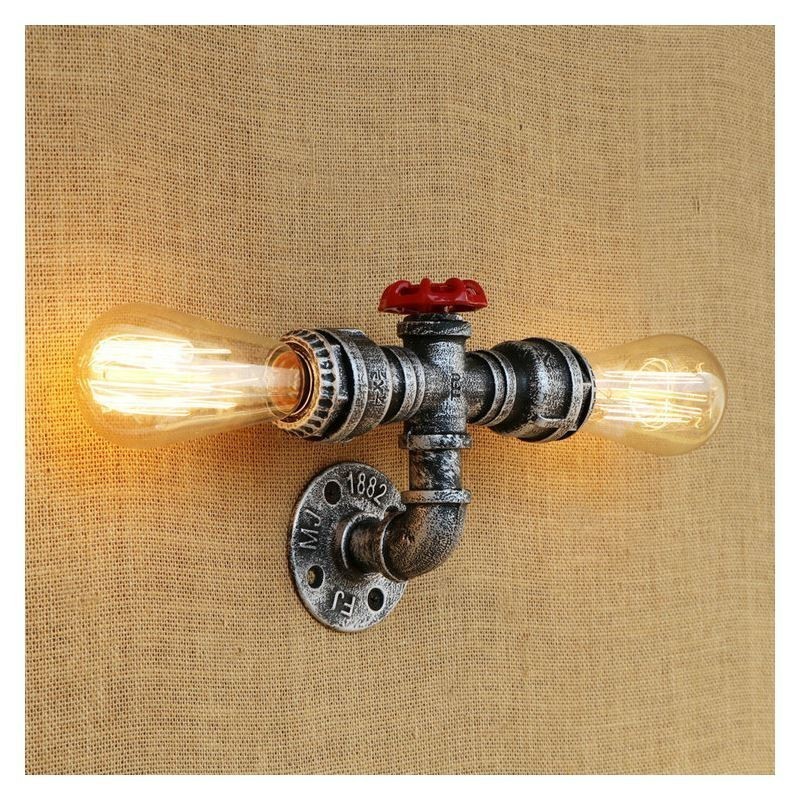 Vintage Retro Water Pipe Industrial Sconces Wall Lamp