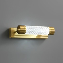 Wall Lamp Brass Acrylic Cylinder Mirror Front Light