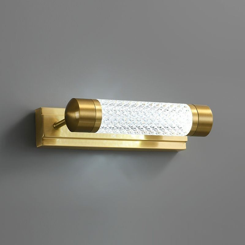 Wall Lamp Brass Acrylic Cylinder Mirror Front Light