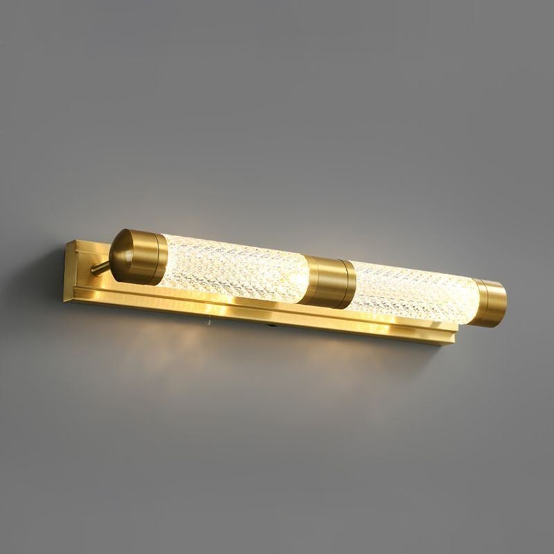 Wall Lamp Brass Acrylic Cylinder Mirror Front Light